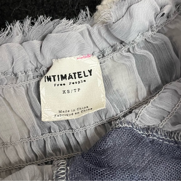 SUPER RARE Free People Intimately Free Sheer Boho Raw Tulle Maxi Dress Size XS - Picture 8 of 9